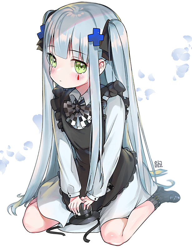 This is a pixiv picture whose title is ちびっ子 HK416.