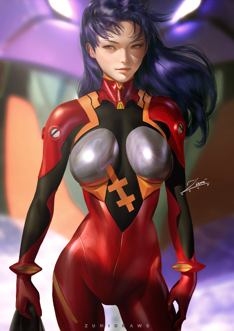 This is a pixiv picture whose title is Misatos Plugsuit.
