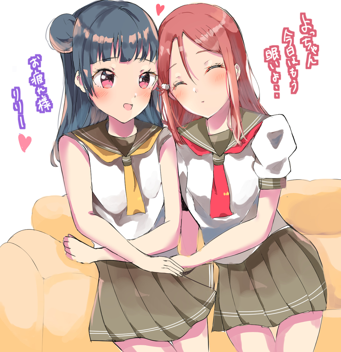 This is a pixiv picture whose title is ダンス練習後のよしりこ.