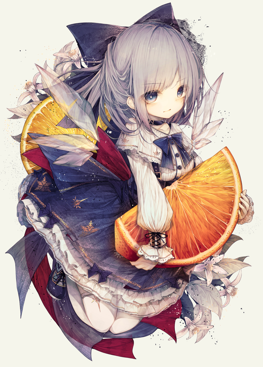 This is a pixiv picture whose title is 🍊チルノ.