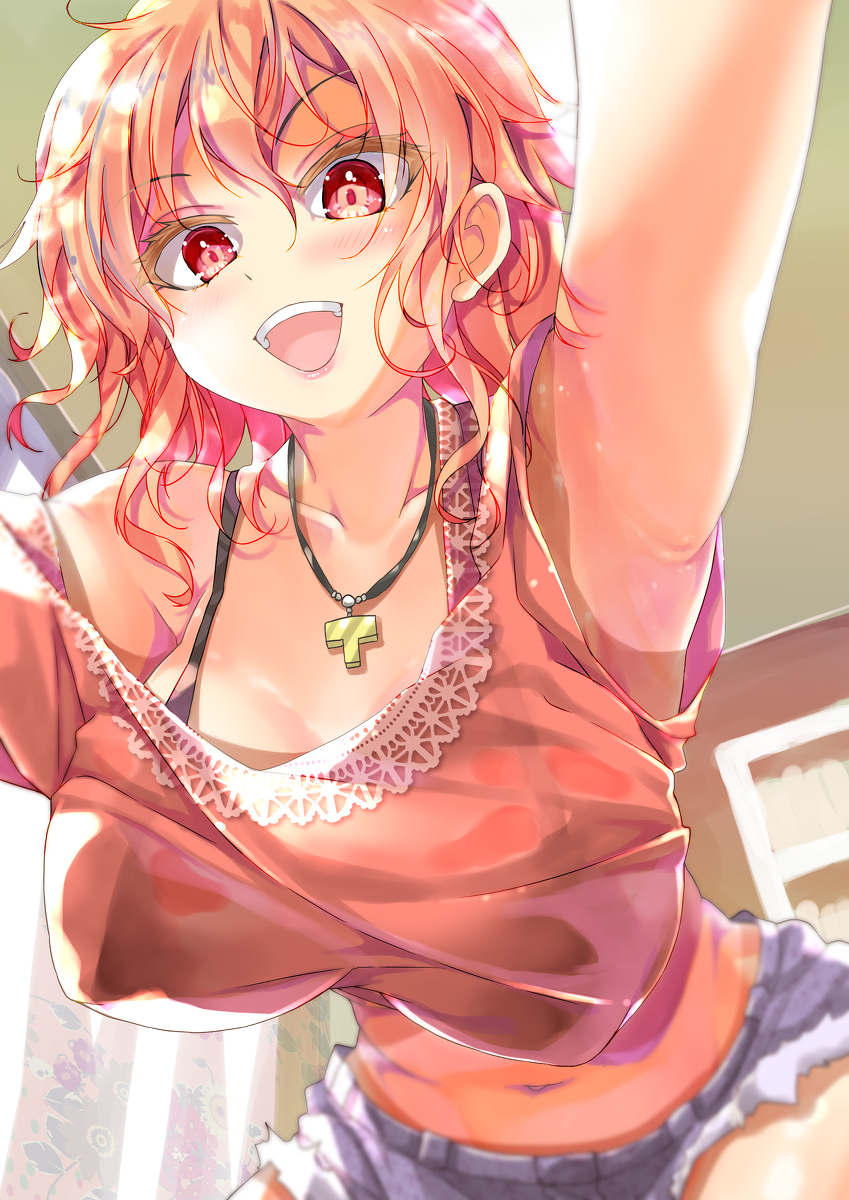 This is a pixiv picture whose title is 朝起こす時に馬乗りになる幼馴染.
