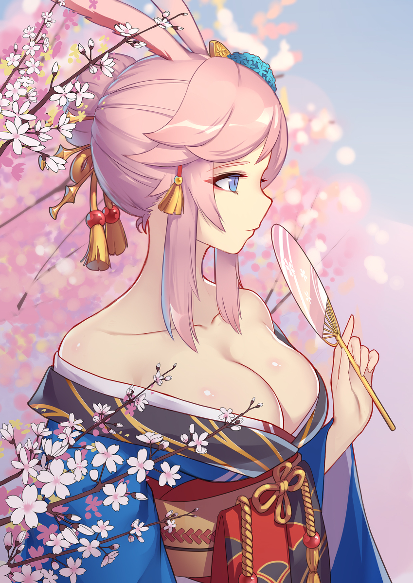This is a pixiv picture whose title is 八重樱.