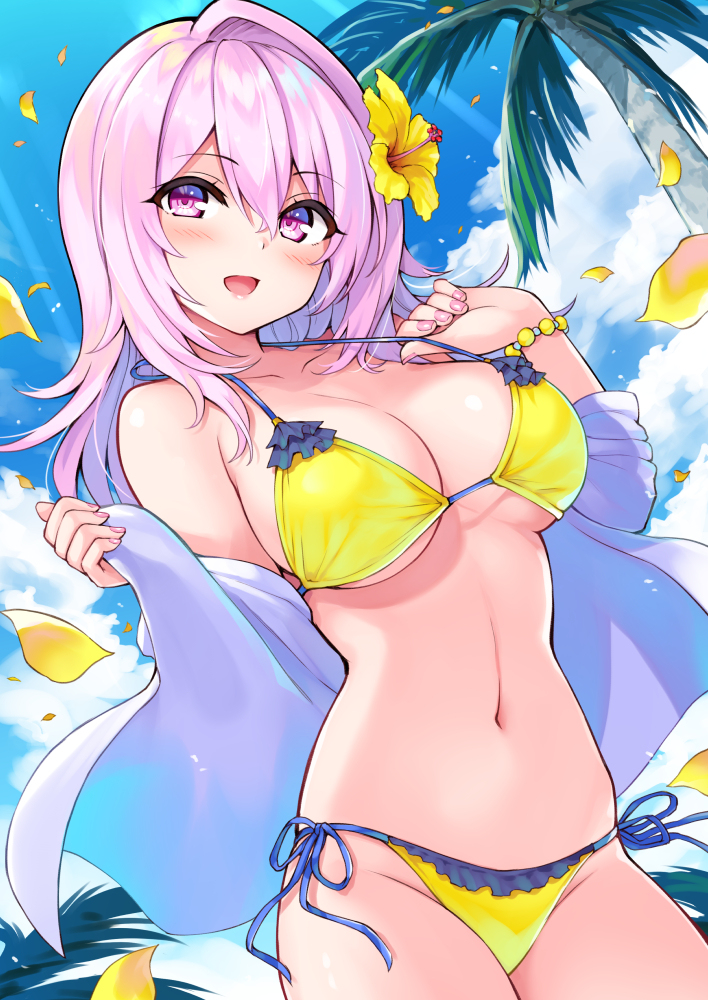 This is a pixiv picture whose title is 水着桜さん.