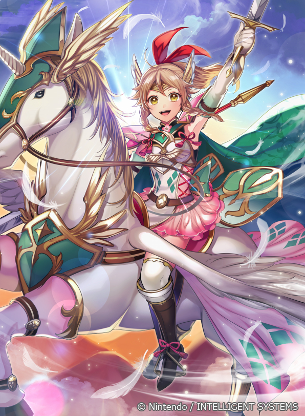 This is a pixiv picture whose title is 【ファイアーエムブレム０】ビックリ！神天馬！ エマ.