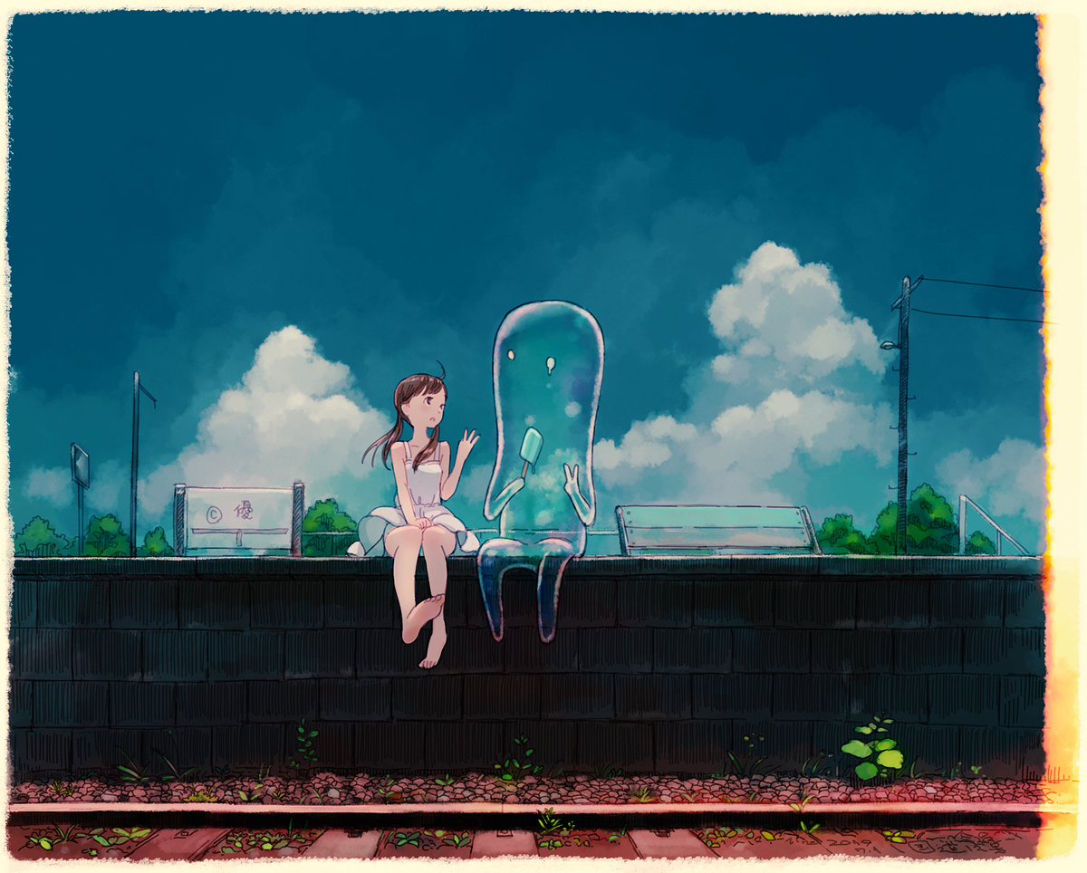 This is a pixiv picture whose title is 泣き笑い篠原くんと.