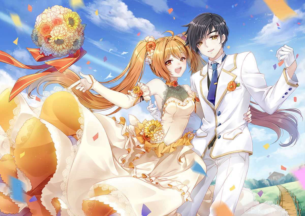 This is a pixiv picture whose title is 結婚式.