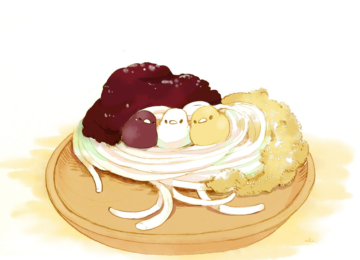 This is a pixiv picture whose title is あんこきなこうどん.