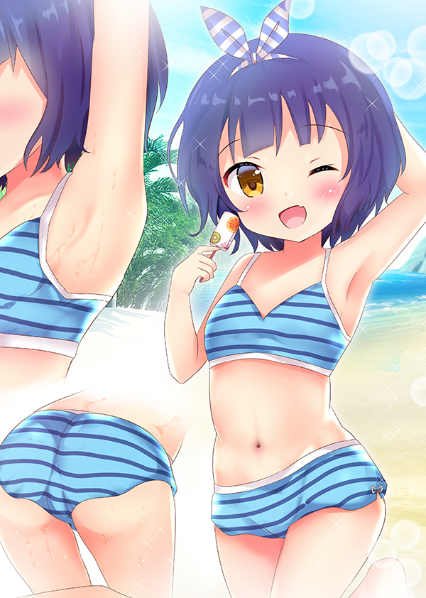 This is a pixiv picture whose title is 水着マヤちゃんとおデート♥.