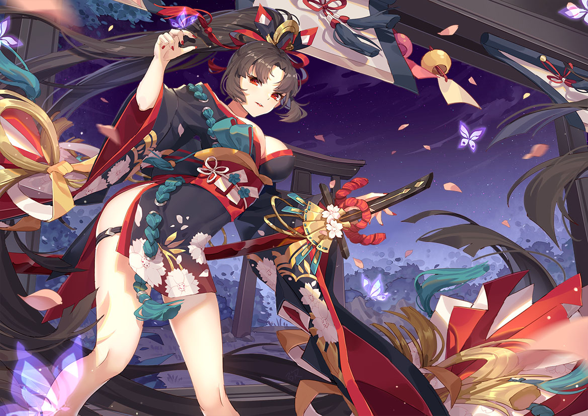 This is a pixiv picture whose title is 妖刀.