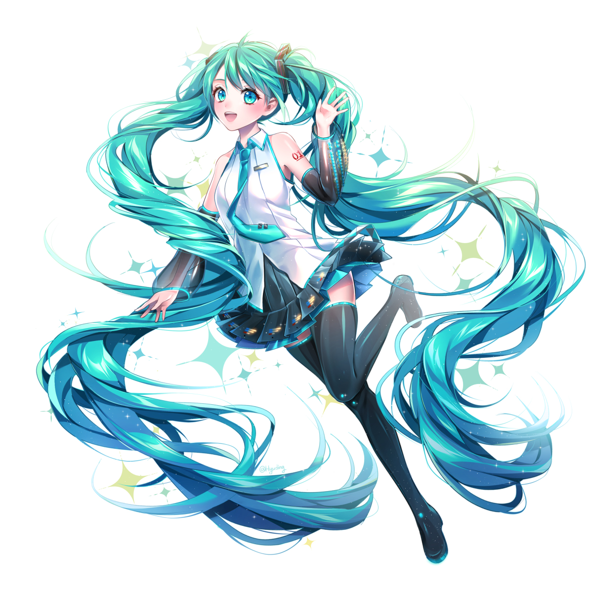 This is a pixiv picture whose title is miku.