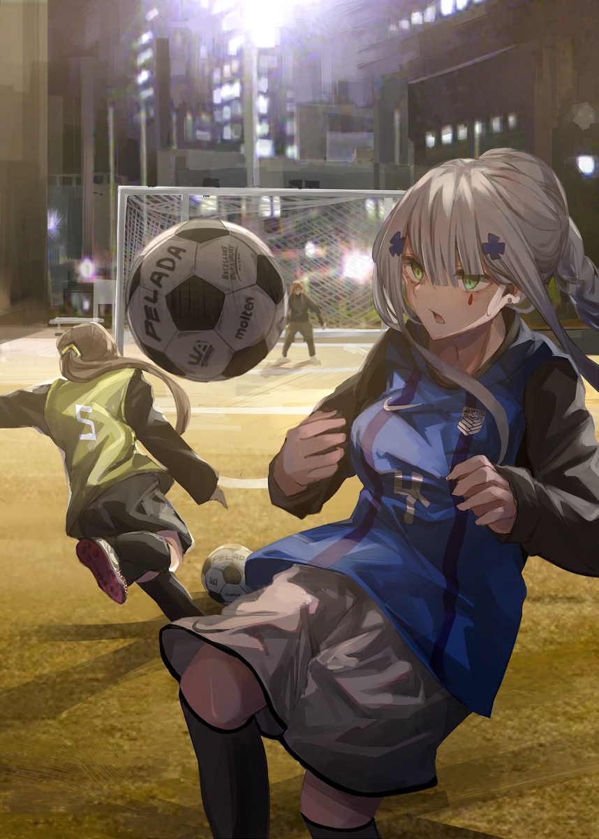 This is a pixiv picture whose title is soccer.