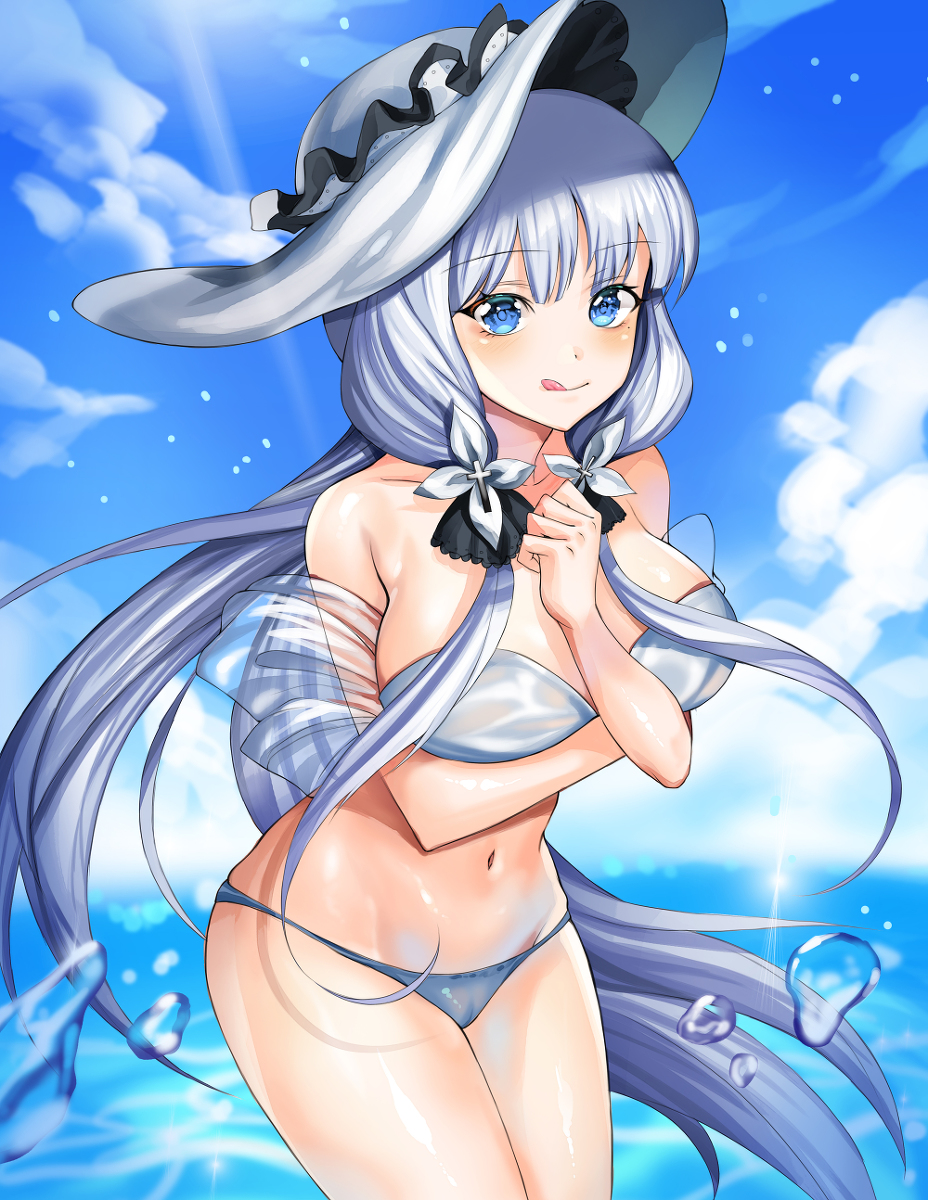 This is a pixiv picture whose title is 水着イラストリアス.