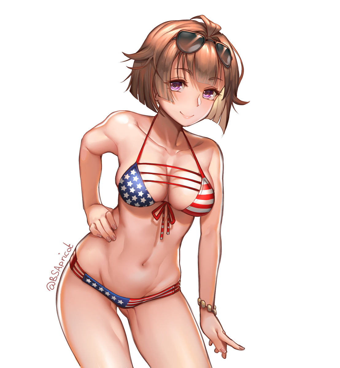 This is a pixiv picture whose title is 4th of July Grizzly.