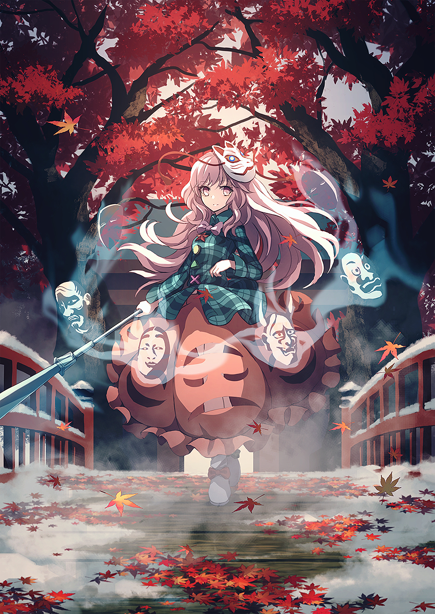 This is a pixiv picture whose title is 朱の橋.