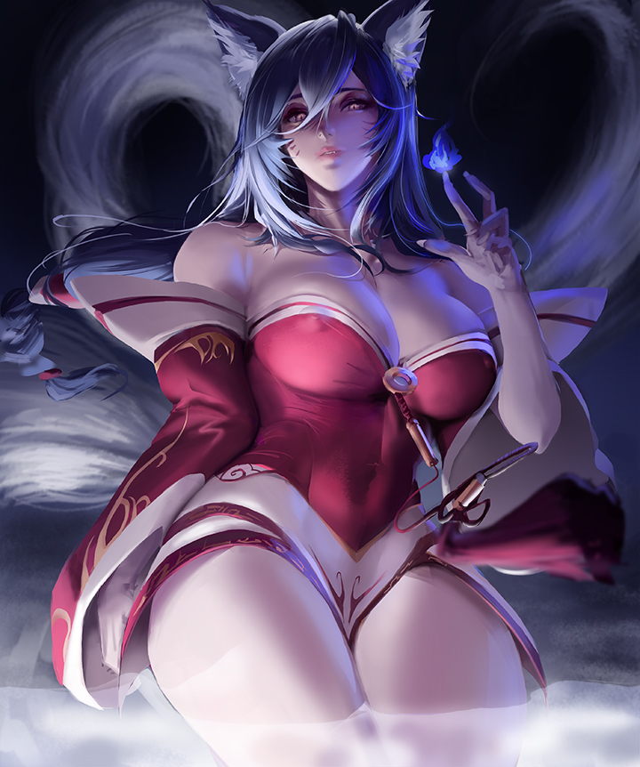 This is a pixiv picture whose title is Ahri.