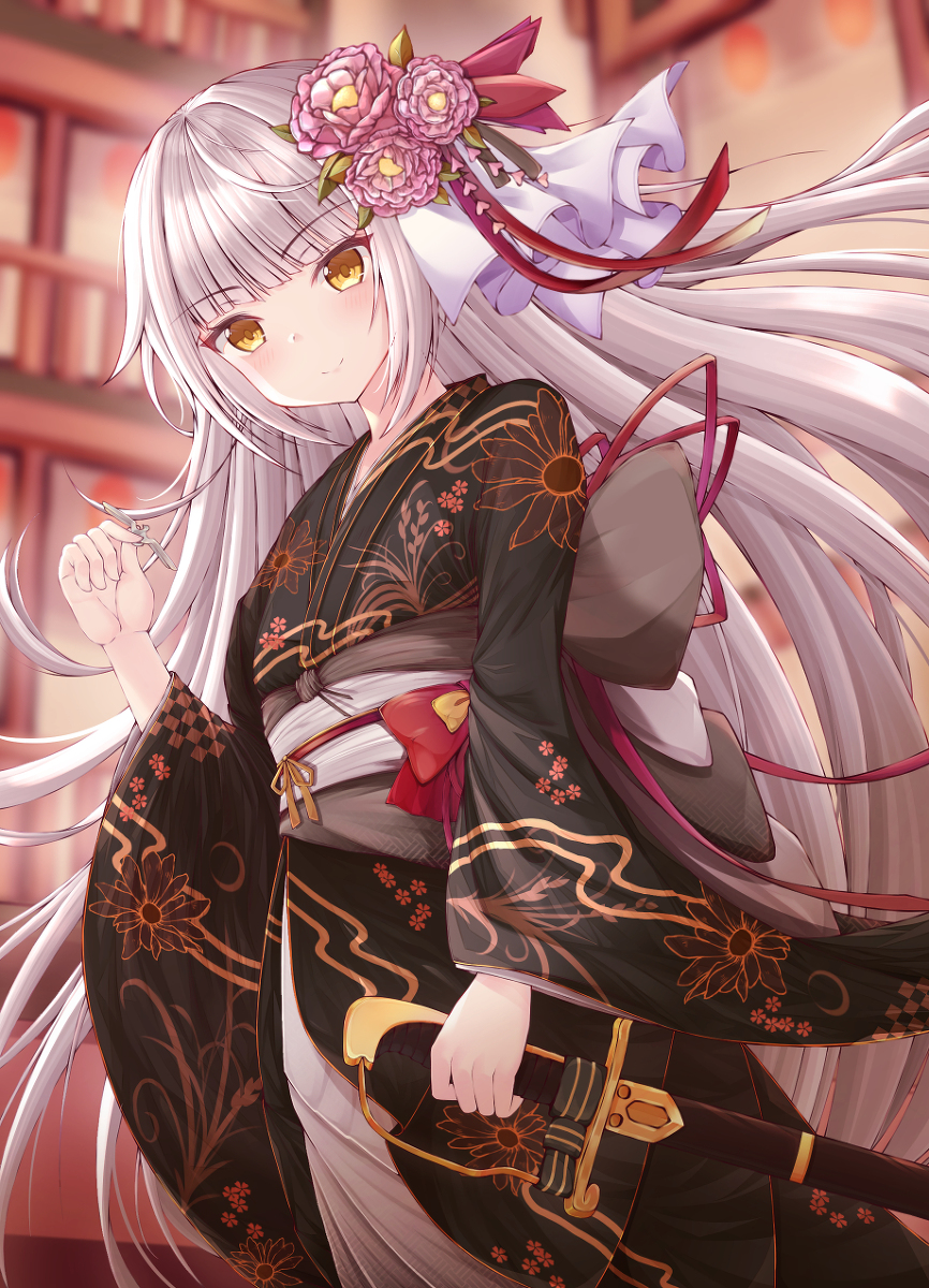 This is a pixiv picture whose title is 着物を着た(Z46).