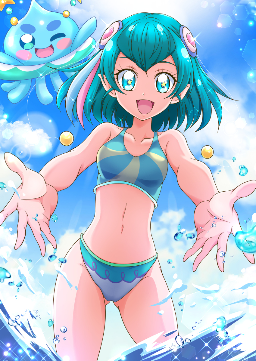 This is a pixiv picture whose title is ララちゃん水着！.