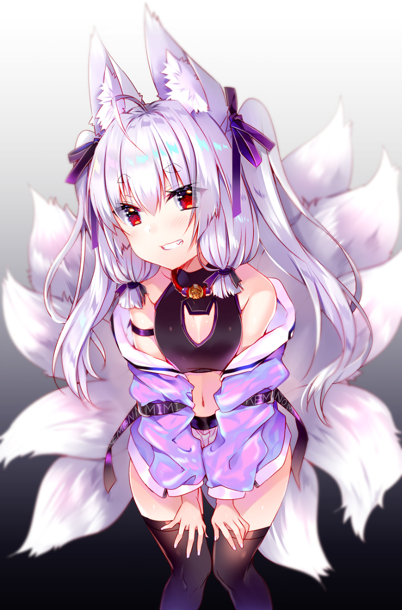 This is a pixiv picture whose title is 九尾星奈.
