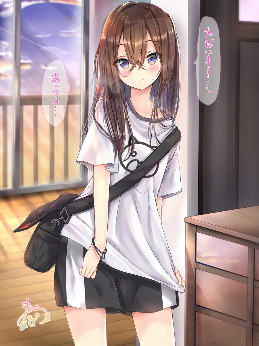 This is a pixiv picture whose title is 『あっつ……』.