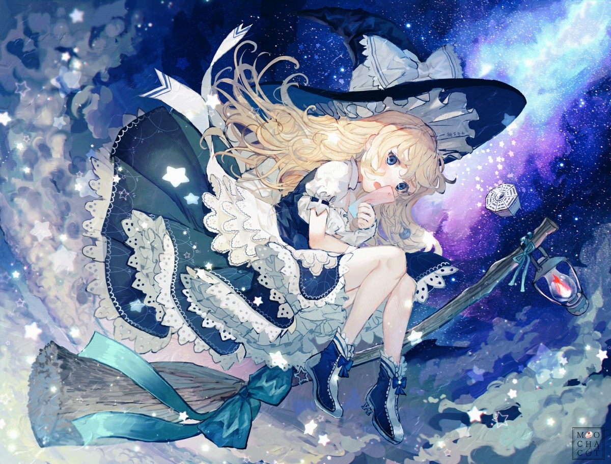 This is a pixiv picture whose title is 魔理沙の願い事.