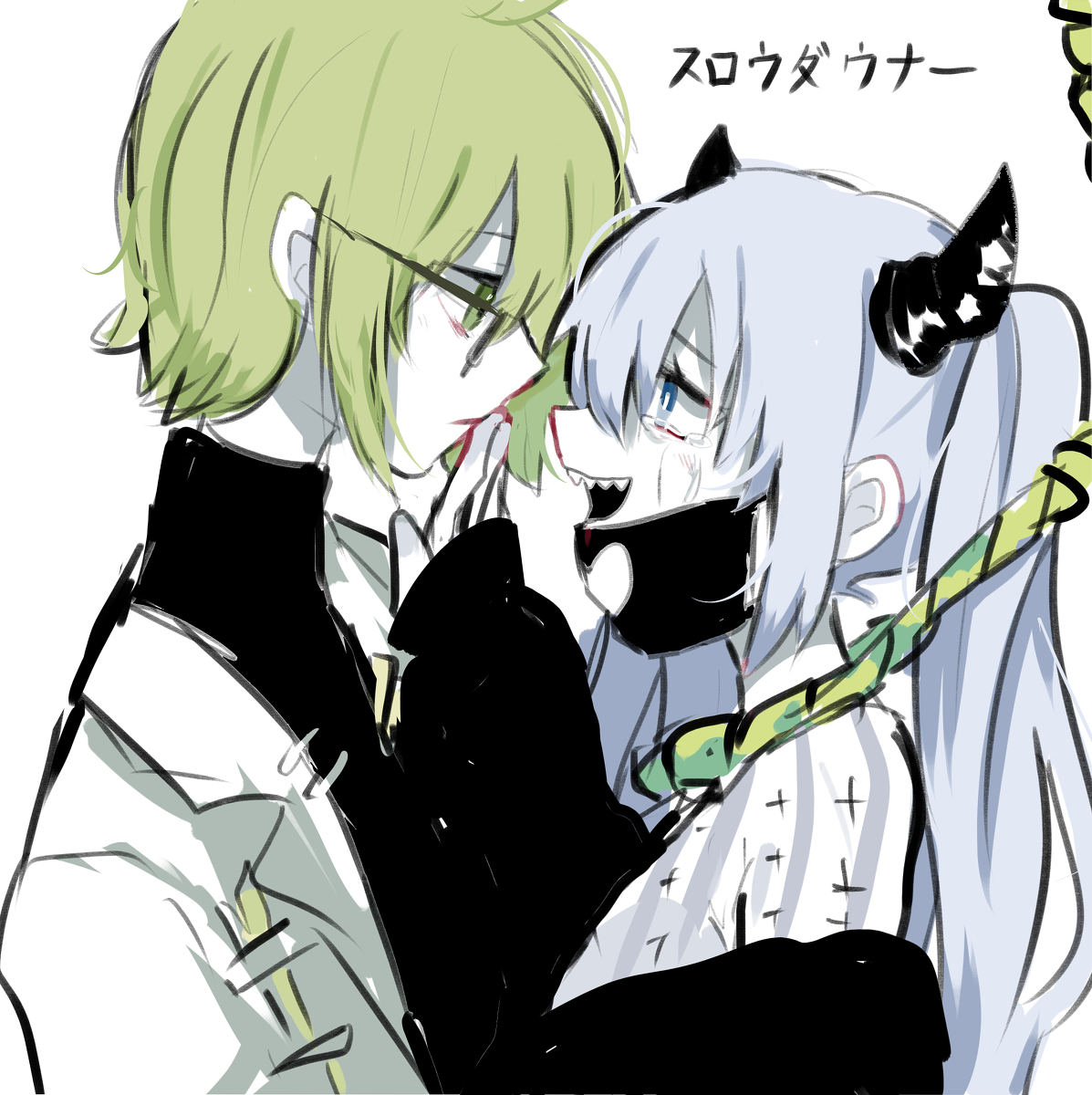 This is a pixiv picture whose title is 「なんてちょっと弱った.....」.