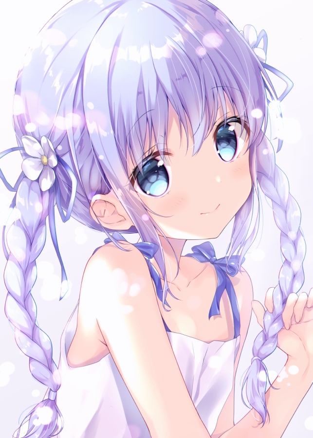 This is a pixiv picture whose title is 三つ編み.