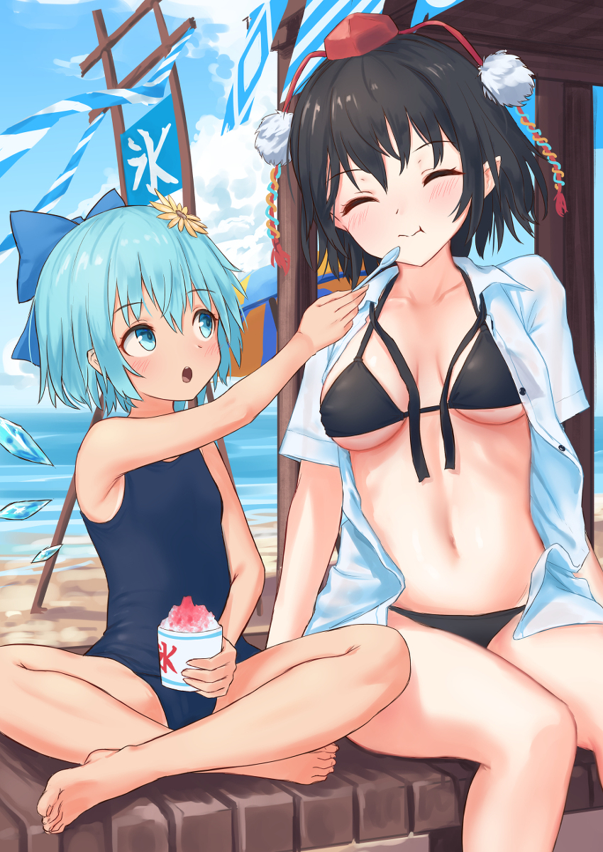 This is a pixiv picture whose title is 文チルの夏.