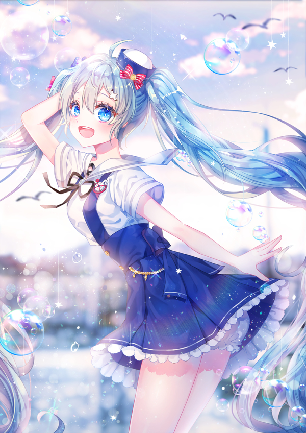 This is a pixiv picture whose title is miku.