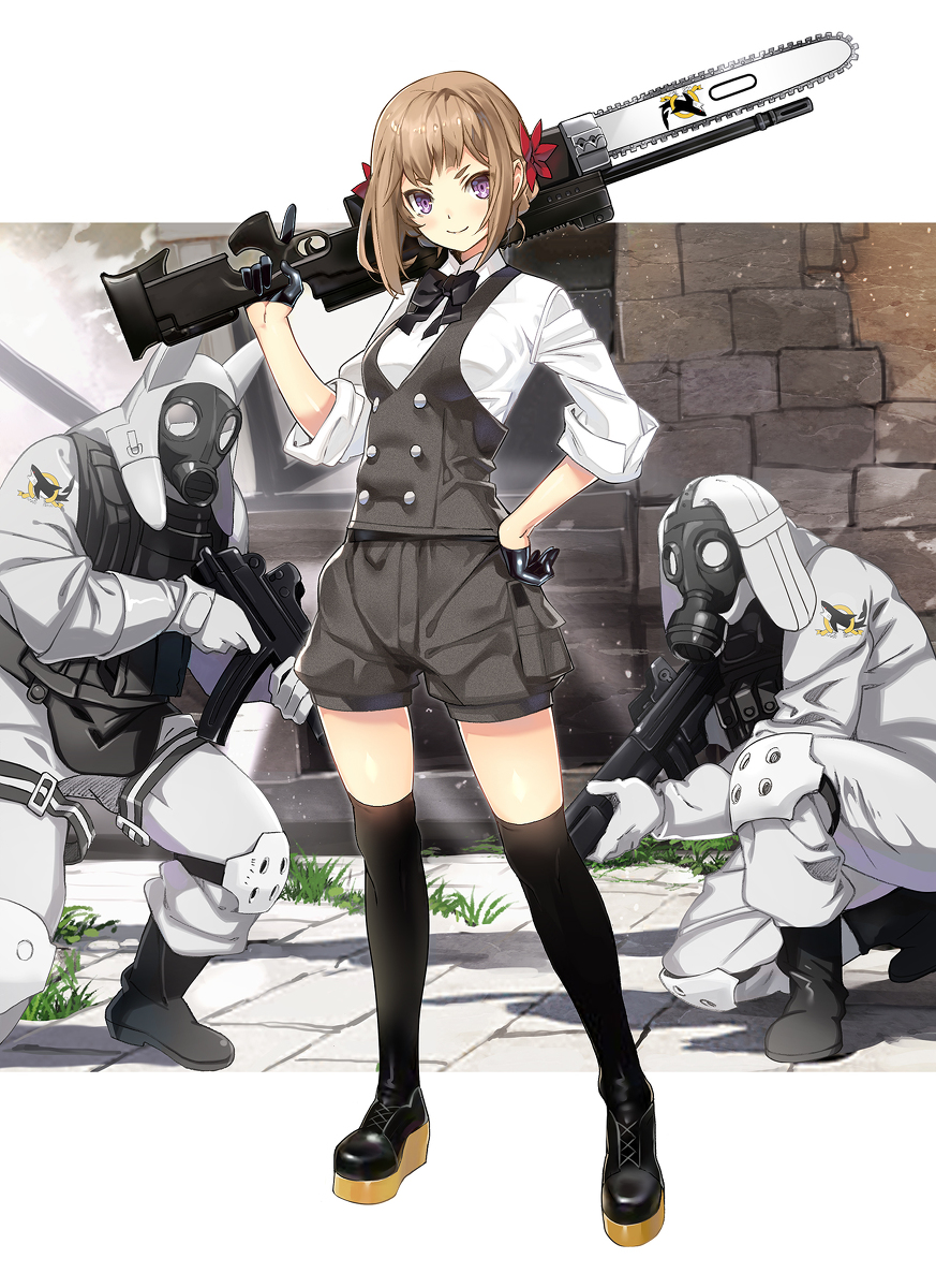 This is a pixiv picture whose title is 銃鋸.