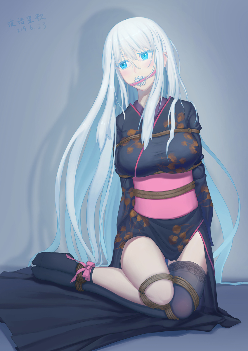 This is a pixiv picture whose title is 和服少女.