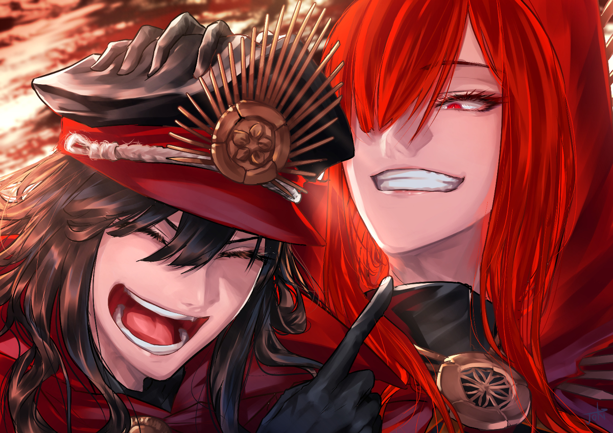 This is a pixiv picture whose title is ダブル信長.