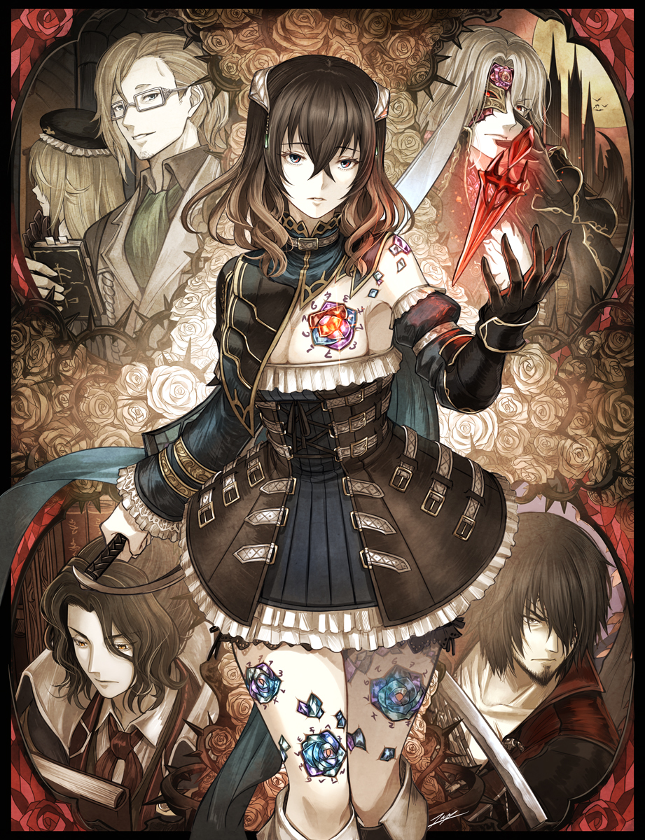 This is a pixiv picture whose title is Bloodstained.