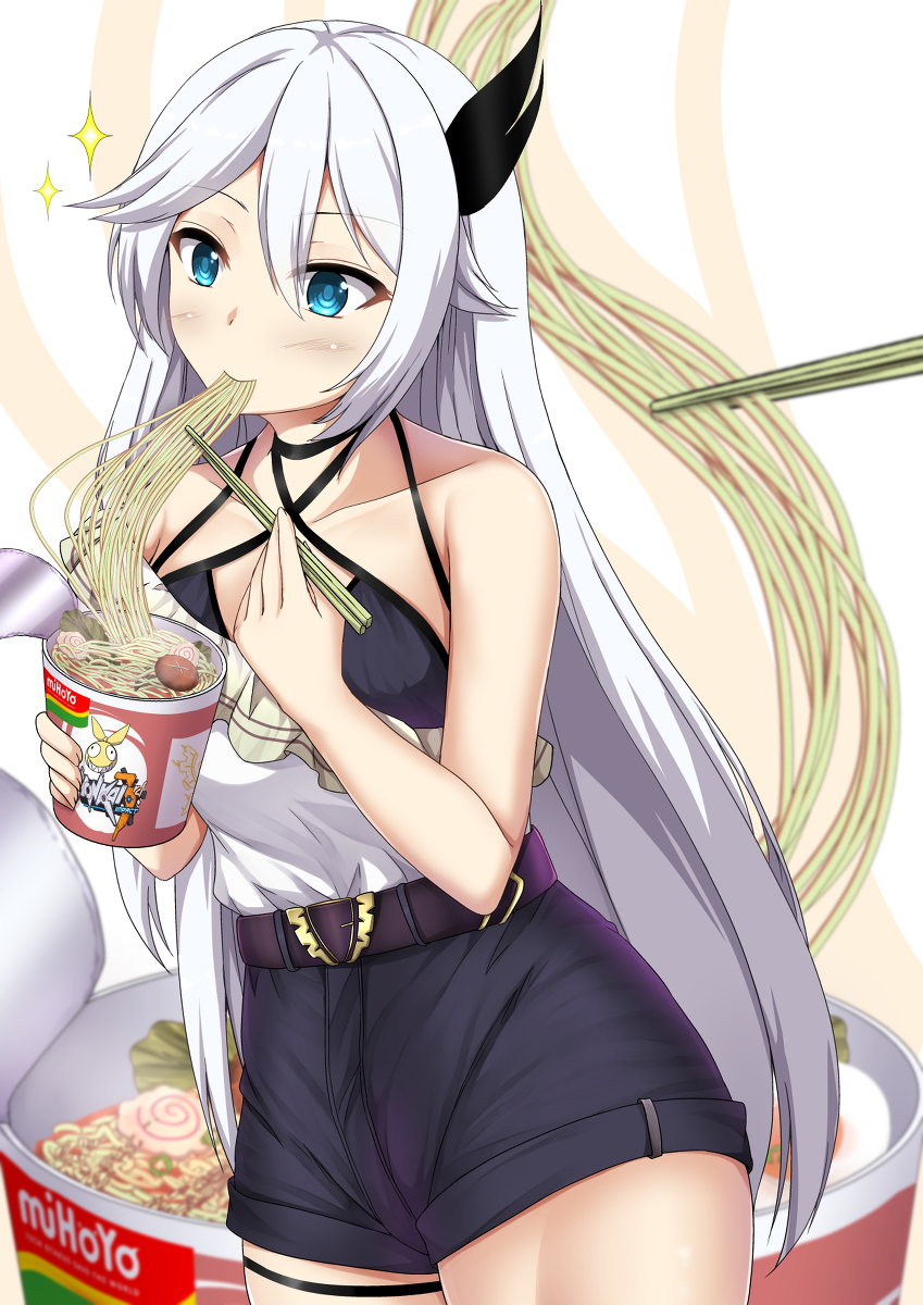 This is a pixiv picture whose title is Cecilia and Cup Noodle.