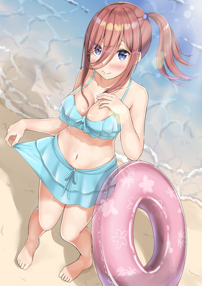 This is a pixiv picture whose title is 水着三玖.