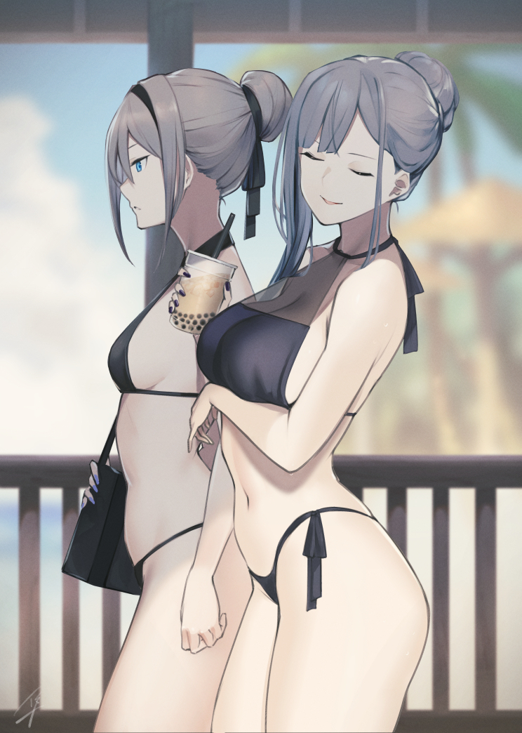 This is a pixiv picture whose title is AK12＆AN94.