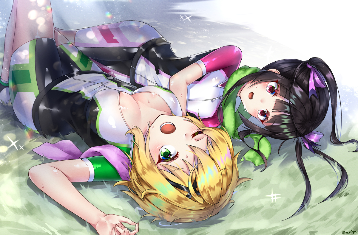 This is a pixiv picture whose title is ランニング後の休憩.