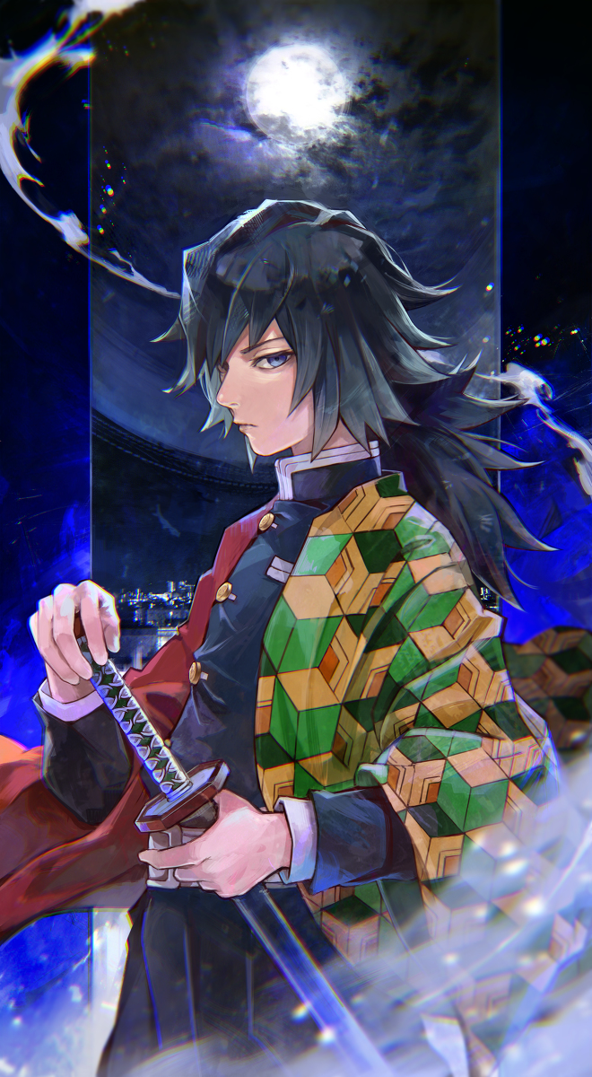 This is a pixiv picture whose title is 冨岡義勇.