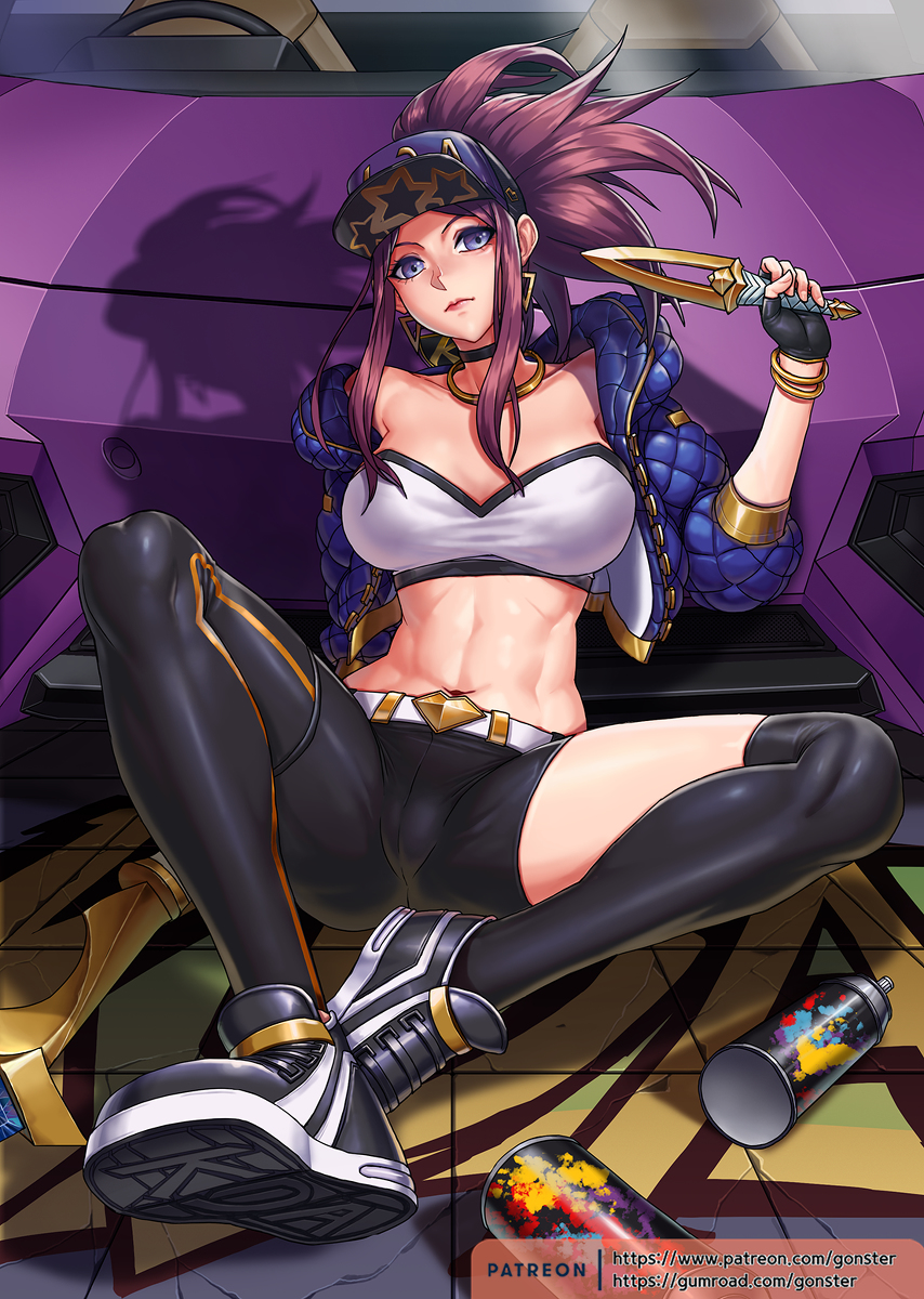 This is a pixiv picture whose title is K/DA Akali.