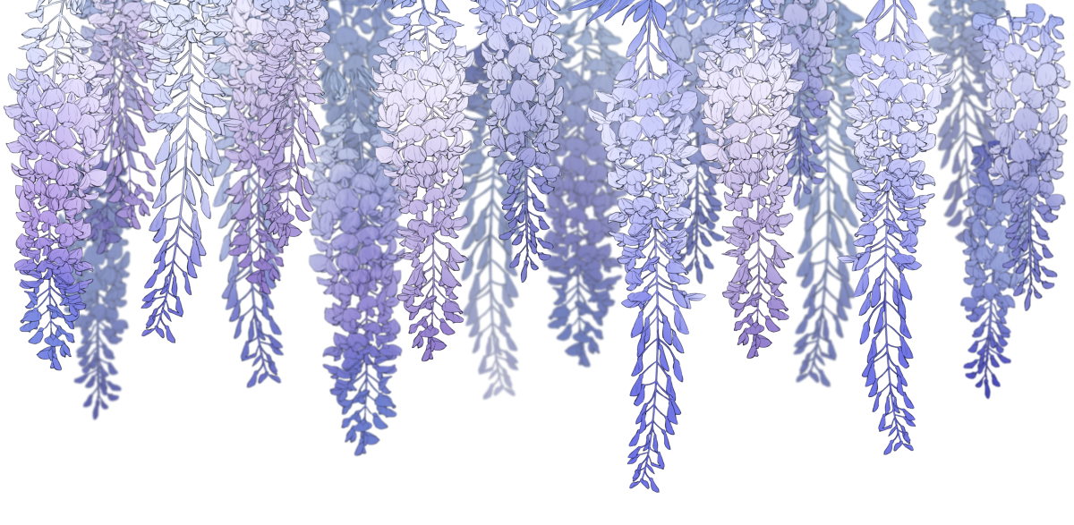 This is a pixiv picture whose title is 藤の花.