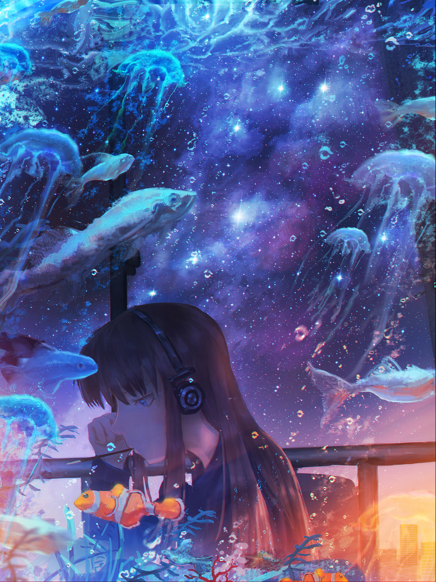 This is a pixiv picture whose title is アクアリウム.