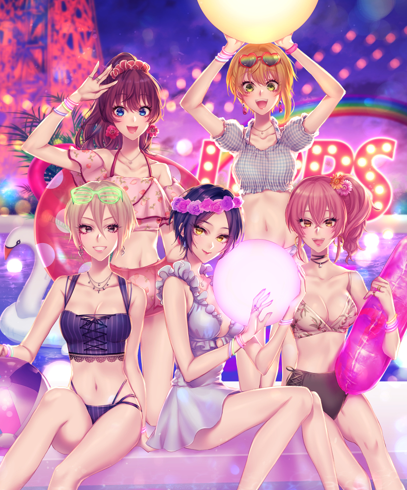 This is a pixiv picture whose title is ナイトプールLiPPS.