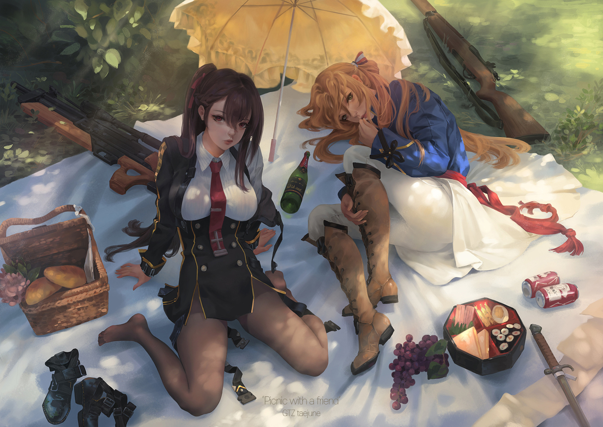 This is a pixiv picture whose title is Picnic with a friend.