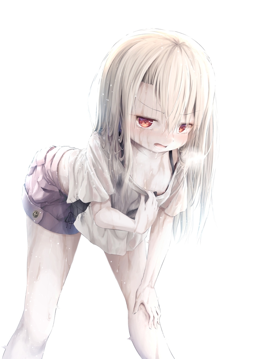 This is a pixiv picture whose title is 汗だくイリヤ.