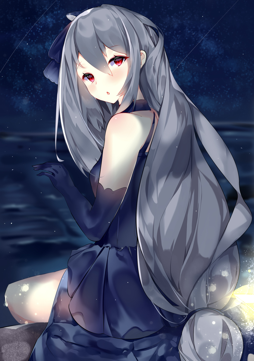 This is a pixiv picture whose title is 海边的小虎鲸.