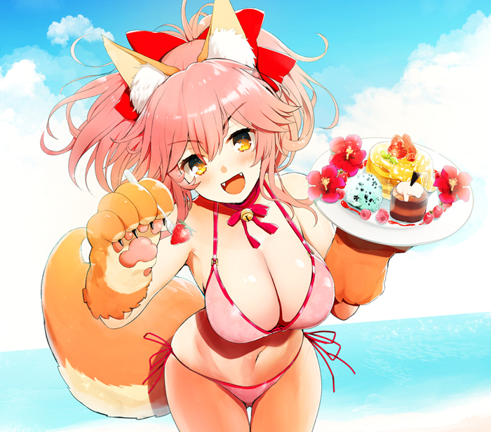 This is a pixiv picture whose title is 水着キャット.