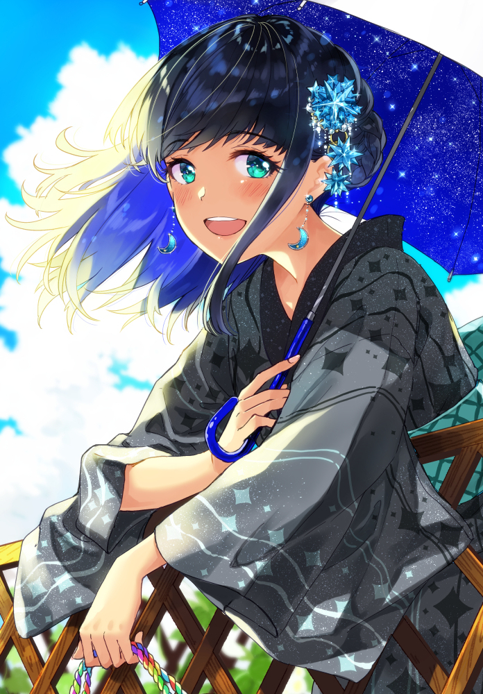 This is a pixiv picture whose title is 真昼の夜空.