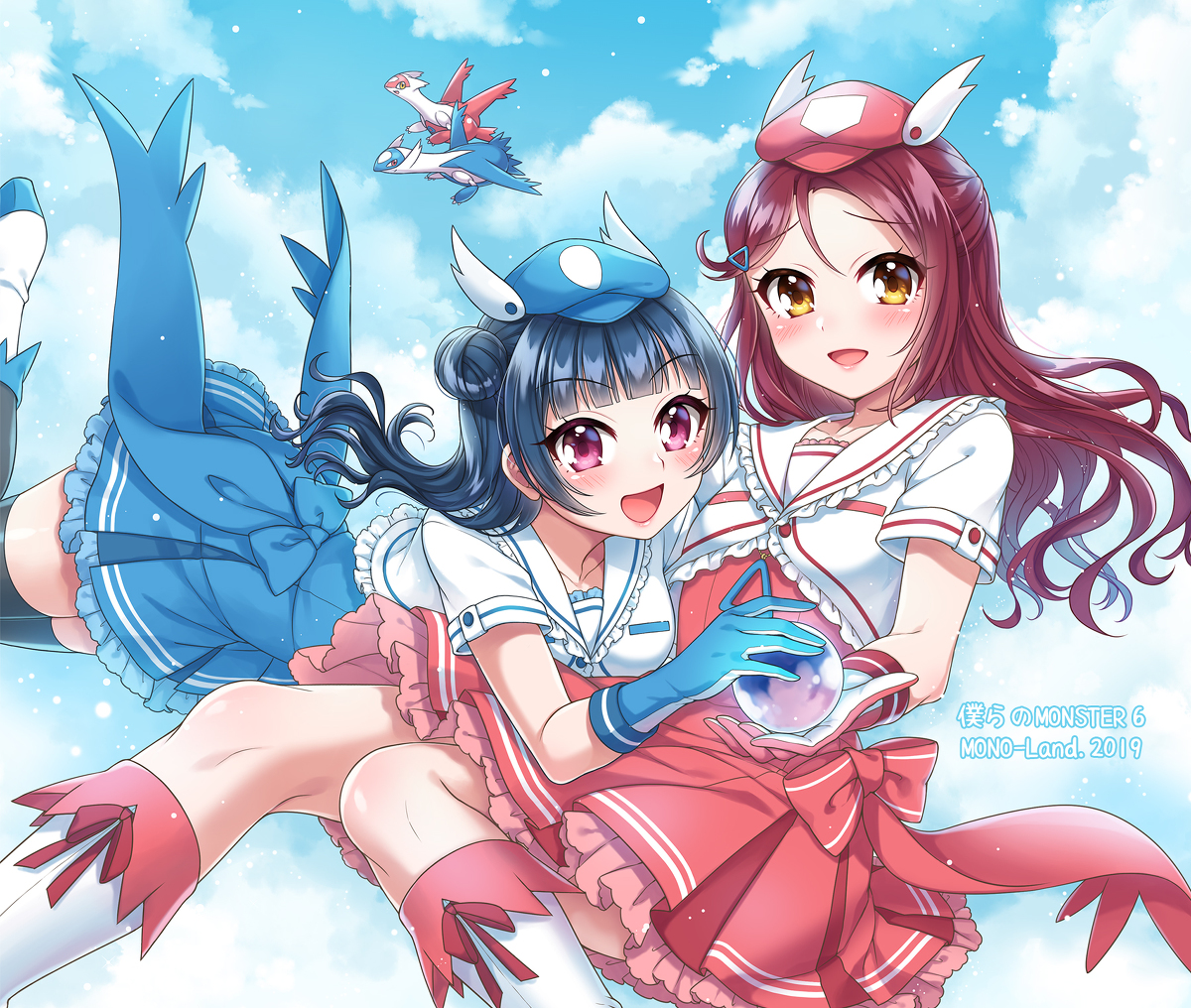 This is a pixiv picture whose title is よしりこ・ラティオスとラティアス.