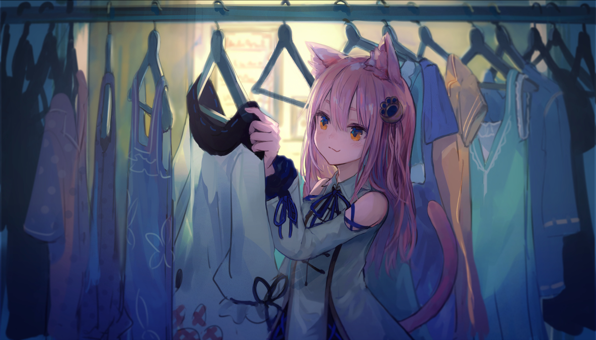 This is a pixiv picture whose title is この服にしようかな.