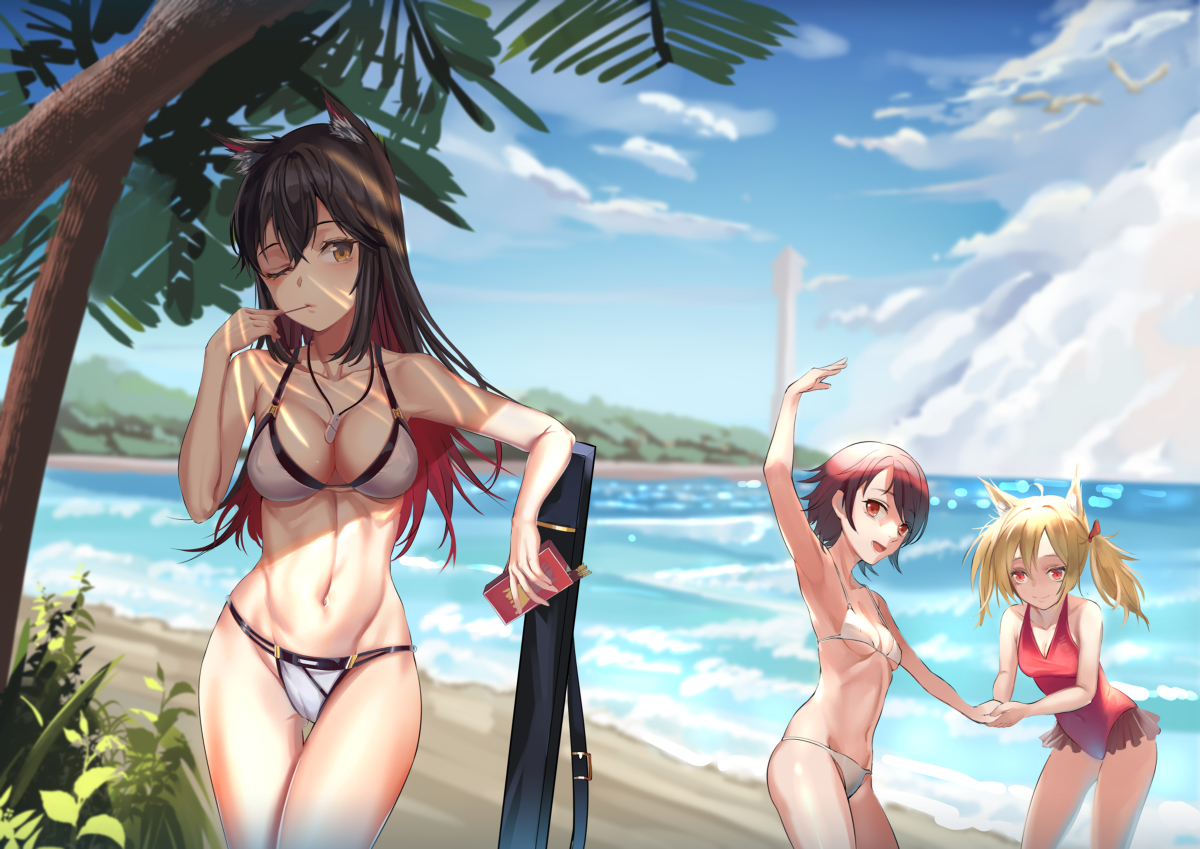This is a pixiv picture whose title is 明日沙滩.
