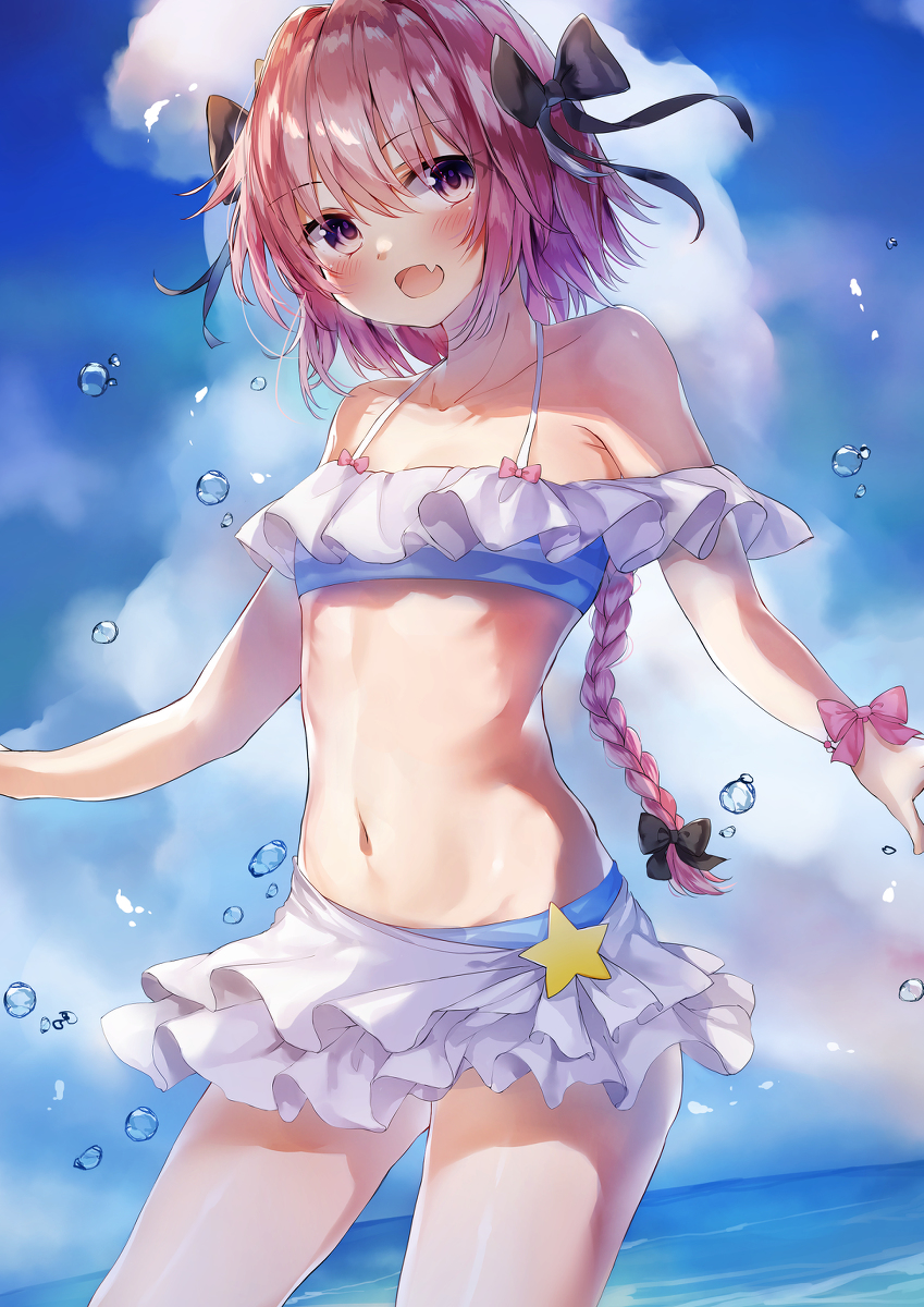 This is a pixiv picture whose title is 水着アストルフォ.